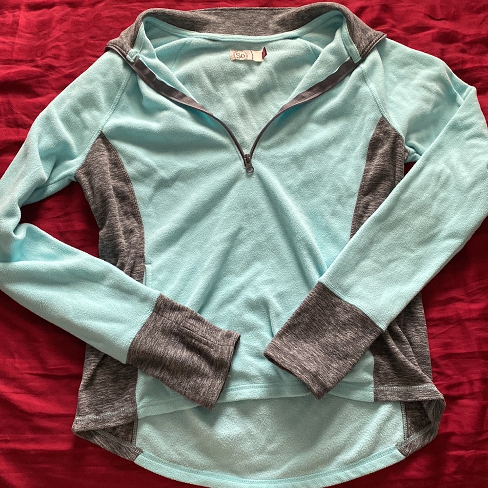 SO Baby blue and grey fitness jacket